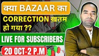 क्या Bazaar का Correction ख़तम हो गया ?! #live #tradewitmazhar