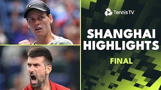 Jannik Sinner vs Novak Djokovic For The Title   | Shanghai 2024 Final Highlights