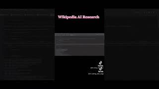 Wikipedia AI Research #pythonprogramming #python #programming #ai #aibellvega