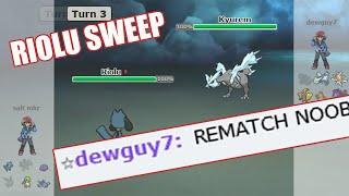 RIOLU EPIC SWEEP SALTY NOOB POKEMON SHOWDOWN