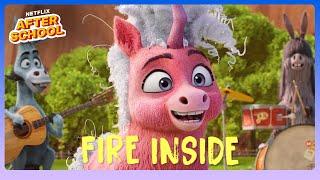 ‘Fire Inside’ Sing Along Lyric Video | Thelma The Unicorn | Netflix After School