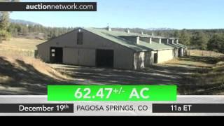 Home & Horse Barns Auction on 62+/- Ac - Pagosa Springs, CO