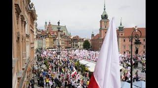 Huge Protest in Warsaw, Poland Against EU's Green Deal Ahead of European Parliamentary Elections