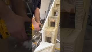 Man building staircases with ease.