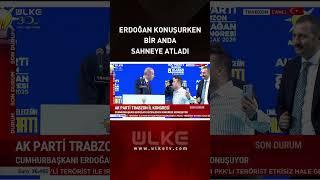 Erdoğan Trabzon'da Konuşurken Bir Kişi Sahneye Atladı! Sonrasında Bakın Neler Yaşandı? #haber