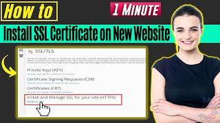 How to install SSL certificate on new website 2025
