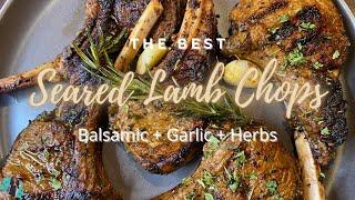 QUICK & EASY SEARED LAMB CHOPS RECIPE | QUICK & DELICIOUS WEEKNIGHT OR DATE NIGHT MEAL! #lambchops