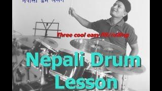 Nepali Drum Lesson simpel  easy fill/rolling