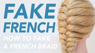 How To FAKE a French Braid - Faux French Braid Step by Step [CC] | EverydayHairInspiration
