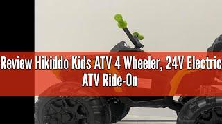 Review Hikiddo Kids ATV 4 Wheeler, 24V Electric ATV Ride-On Toy for Big Kids w/Bluetooth, 400W Motor