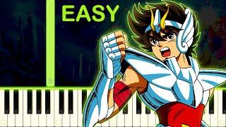 SAINT SEIYA  OPENING THEME - EASY Piano Tutorial