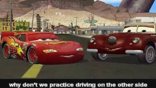 Cars: Superdrive: A Cutscene with Lightning McQueen TVG model.