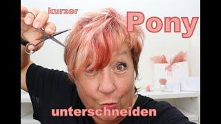 kurzen Pony selbst schneiden- aber längere Strähnen drüber fallen lassen