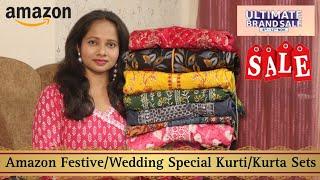 Amazon Wedding/Festive Special Kurti/Kurta Set Haul | Ranjana R