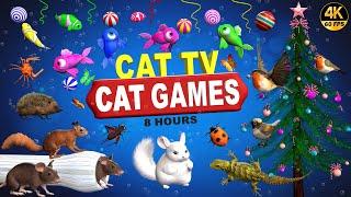 CAT GAMES COMPILATION | ULTIMATE VIDEOS COLLECTION FOR FELINE FRIENDS | CAT TV FOR PETS  4K 8-HOURS