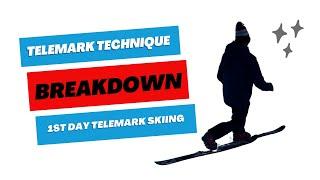 Telemark Technique Breakdown | Beginner Telemark Skier on Day #1