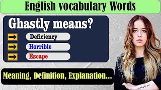 What does Ghastly mean? | What is Ghastly ? | Ghastly meaning in English | English Grammar