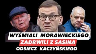 LUDZIE PRZYWITALI PiS – WYŚMIALI SASINA MORAWIECKI ZAORANY I KACZYŃSKI BEZ HAMULCÓW