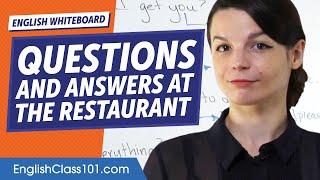 Restaurant Service Questions and Answers | Learn English Vocabulary for Beginners