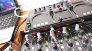 Korg Kaoss Dj controller DEMO with  Native Instrument Traktor and vinyl decks and Virtual DJ