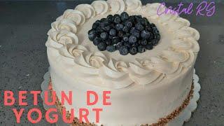 Pastel tres leches con Betún de Yogurt Griego con queso crema