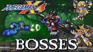 Mega Man X4 - All Bosses (X | No Damage)