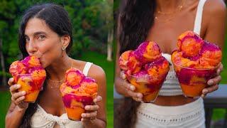 Best Tropical Rainbow Sorbet  Easy Raw Vegan Ice Cream Recipe  Simple, Healthy, & Delicious!