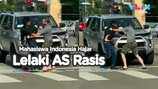 "Mahasiswa Indonesia" Pukul KO Warga AS Rasis!