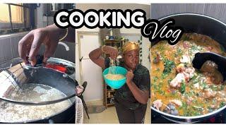 Cook with me | White Rice and Pepper Soup | Life of a realistic African Girl