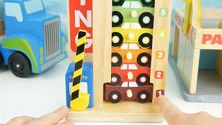 Stacking car garage for kids learning colors