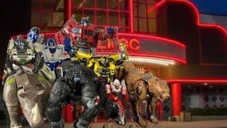 Autobots and maximals go see transformers rise of the beast in theaters (comedy skit) stop motion