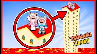 ATUN & MOMON MENYELAMATKAN DIRI DARI TSUNAMI LAVA !! Feat @sapipurba Roblox