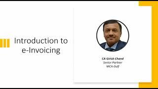 Introduction to Saudi Arabia e-Invoicing | Fatoora | CA Girish Chand