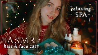 ASMR | Relaxing SPA for CHRISTMAS (Shampoo, massages, creams, hairstyle, facial care)⭐1H