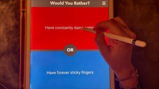   iPad ASMR - Let's PLAY would you Rather... - Clicky Whispers