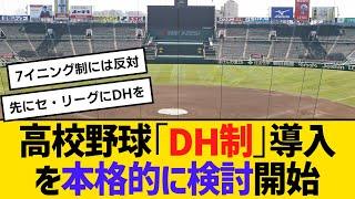 高校野球「DH制」導入を本格的に検討開始　７回制、リプレー検証の導入と並行し高野連が議題に【ネットの反応】【反応集】