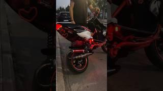 Aggressive Red Yamaha Aerox #yamaha #aerox #tuning #wheelie