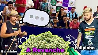 BAIANINHO X FELIPINHO A REVANCHE DO JOGO DE R$ 400.000 #sinuca #baianinho #sinucaaovivo