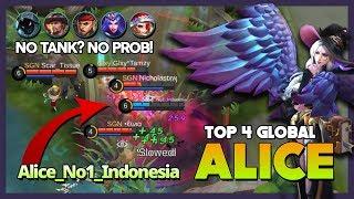 The Wizardry Teacher Alice_No1_Indonesia Ranked 4 Global Alice 'We Don't Need Tank' ~ Mobile Legends