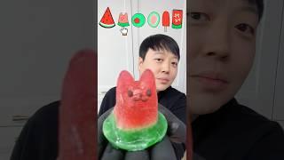 Watermelon food Emoji mukbang challenge#FreezeDriedJelly #asmr #shorts