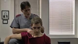 Cervico-Thoracic Manipulation (seated coupled flexion, lateral flexion and rotation)
