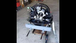 Big Bore 40hp aircooled VW engine for Jimmy by RISmachine - cold start and warm up.