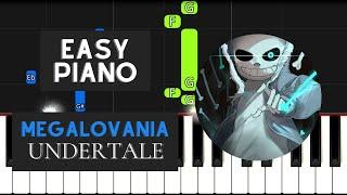 MEGALOVANIA (EASY Piano Tutorial) - Undertale