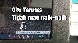 Baterai laptop plugged in charging tapi tidak mengisi. 0% Available (plugged in, charging) | Fix 