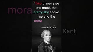 "Two things awe me most...|| Immanuel Kant || #motivationdays