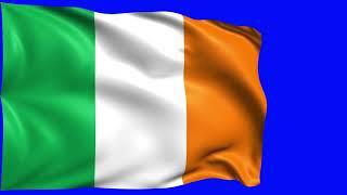 Ireland Flag 2 | Green screen 4K HD  Video | Animated YouTube | No Copyright | Royalty-Free