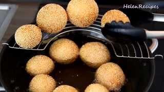 SESAME BALL RECIPE - Bánh rán / Bánh Cam | Helen's Recipes