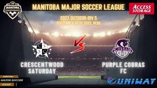 September 25th Div 5 Purple Cobras FC vs  Crescentwood Saturday