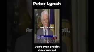 Peter Lynch to Investor - Stocks Ain't Lottery Tickets