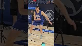 Zach Edey shuttle run drill at the NBA draft combine (via draftexpress/X) #shorts